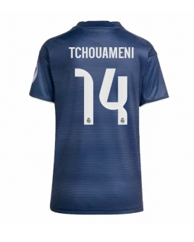 Real Madrid Aurelien Tchouameni #14 Maglia Gara Trasferta Repliche 2025-26 Donna Maniche Corte